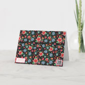 花ガーリー黒いインスピリシオノーテカード カード (裏面)