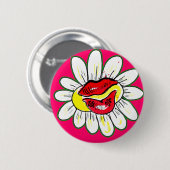 花キスの電源ラウンドボタン 缶バッジ (正面&裏面)