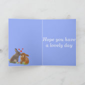 花キスをする草復活祭 シーズンカード (内部)