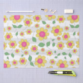 花キッズ絵を描幸せ春のドードル 薄葉紙 (クラフト)