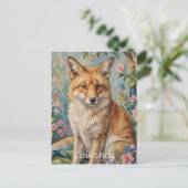 花キツネ – 花の中のキツネ ポストカード (スタンド正面)