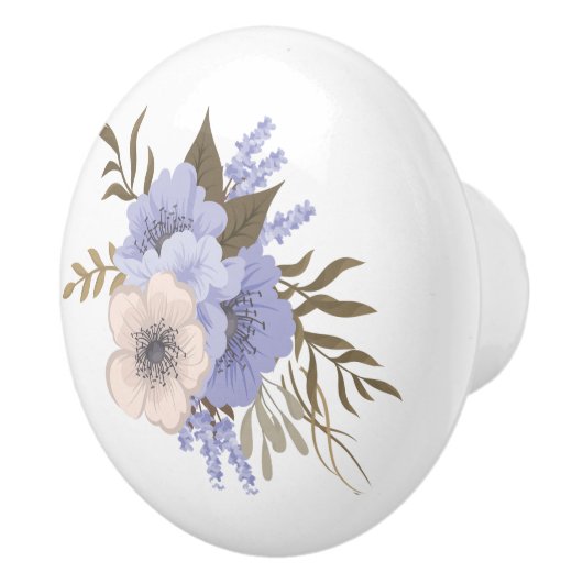 花キャビネかわいらしットドロワーノブの引っ張り セラミックノブ (右)