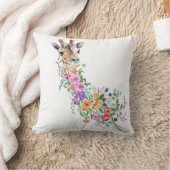 花キリン枕 クッション (ブランケット)