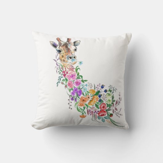 花キリン枕 クッション (正面)