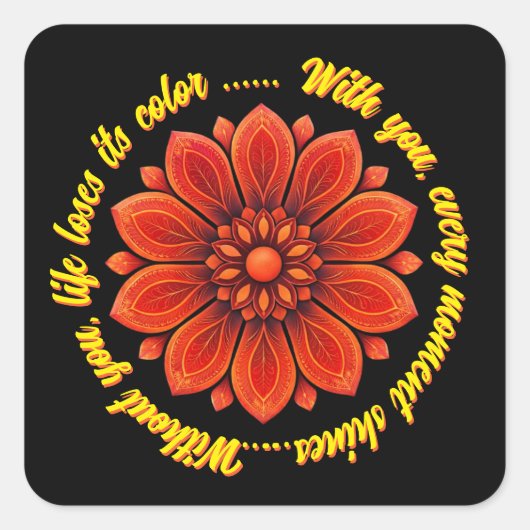 花ギフト 母 娘 姉妹 先生 友達 スクエアシール (正面)