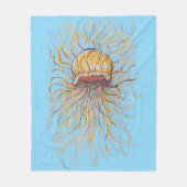 花クラゲ フリースブランケット (正面)