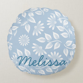 花クラシカル柄 – 色を選べ!- ラウンドクッション