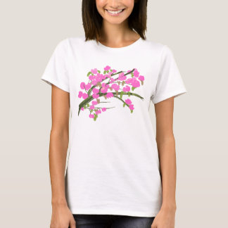 花クラシックデザイン付きTシャツ Tシャツ