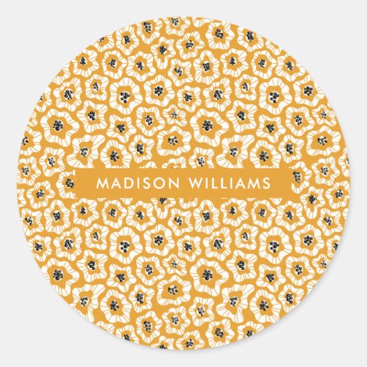 花クラシック丸シール ラウンドシール (正面)