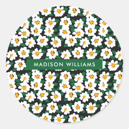 花クラシック丸シール ラウンドシール (正面)