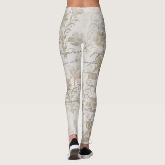 花クール柄の女性の一種 レギンス (裏面)