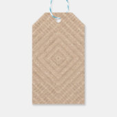 花グランジ柄サンゴの背景。 ギフトタグ (裏面)