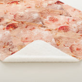 花グランジ柄サンゴの背景。 シェルパブランケット (3/4)