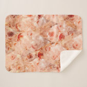 花グランジ柄サンゴの背景。 シェルパブランケット (正面(横))