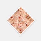 花グランジ柄サンゴの背景。 スタンダードカクテルナプキン (角)