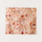 花グランジ柄サンゴの背景。 タペストリー (正面(横))