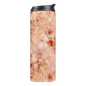 花グランジ柄サンゴの背景。 タンブラー (回転左)