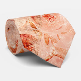 花グランジ柄サンゴの背景。 ネクタイ