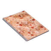 花グランジ柄サンゴの背景。 ノートブック (右側)