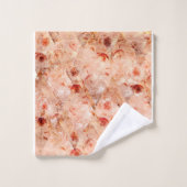 花グランジ柄サンゴの背景。 バスタオルセット (ウォッシュタオル)