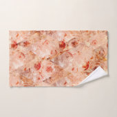 花グランジ柄サンゴの背景。 バスタオルセット (ハンドタオル)