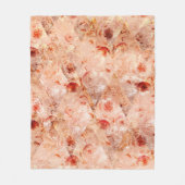 花グランジ柄サンゴの背景。 フリースブランケット (正面)