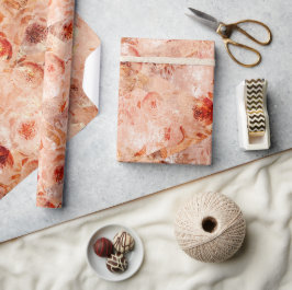 花グランジ柄サンゴの背景。 ラッピングペーパー