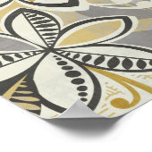 花コンテンポラリー柄 ポスター (角)