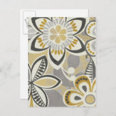 花コンテンポラリー柄 ポストカード (正面/裏面)