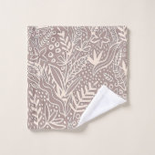 花コンテンポラリー緑 バスタオルセット (ウォッシュタオル)