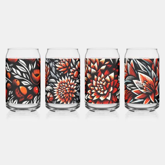 花コンテンポラリー芸術 ガラス缶 (正面)