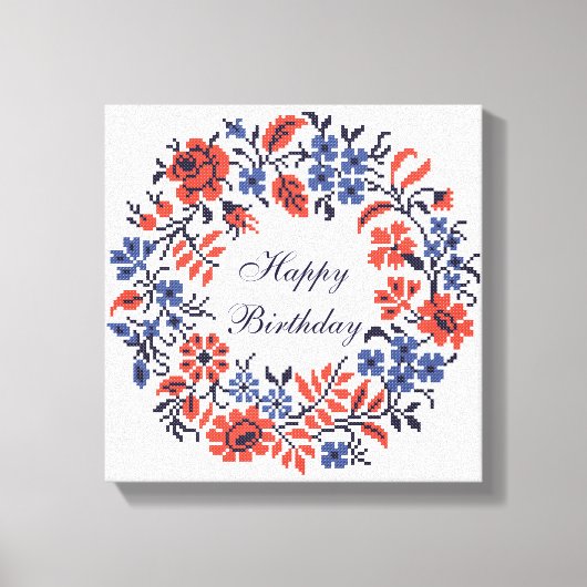 花サイクル キャンバスプリント (正面)