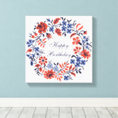 花サイクル キャンバスプリント (インサイチュ (ウッドフロア))