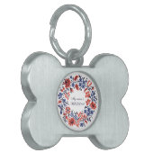 花サイクル ペットネームタグ (正面左)