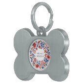 花サイクル ペットネームタグ (正面右)