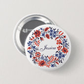 花サイクル 缶バッジ (正面&裏面)