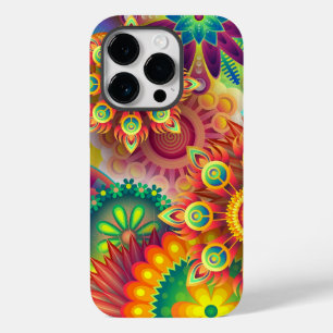 花サイケデリック柄 Case-Mate iPhone 14 PROケース
