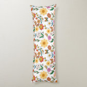 花サイケデリック模様x4 ボディピロー (裏面 (縦))