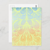 花サイケデリック花びら ポストカード (正面/裏面)