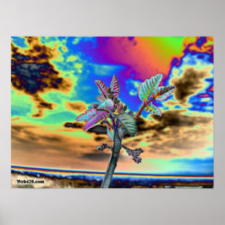 花サイケデリック花 ポスター