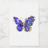 花サファイアバタフライ ワインラベル (シングルラベル)