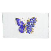 花サファイアバタフライ 枕カバー (裏面-右)