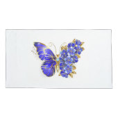 花サファイアバタフライ 枕カバー (裏面-左)