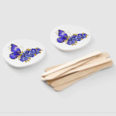 花サファイア蝶 ハンドファン (組立なし)