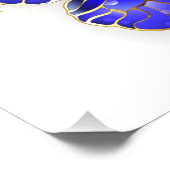 花サファイア蝶 フォトプリント            (角)