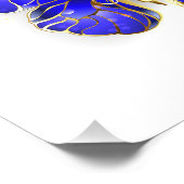 花サファイア蝶 フォトプリント            (角)