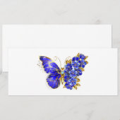 花サファイア蝶 招待状 (正面/裏面)