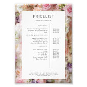 花サロン価格表ポスター フォトプリント            (正面)