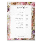 花サロン価格表ポスター フォトプリント (正面)