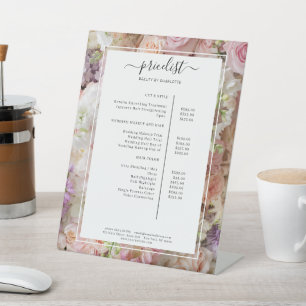 花サロン価格表 台座サイン